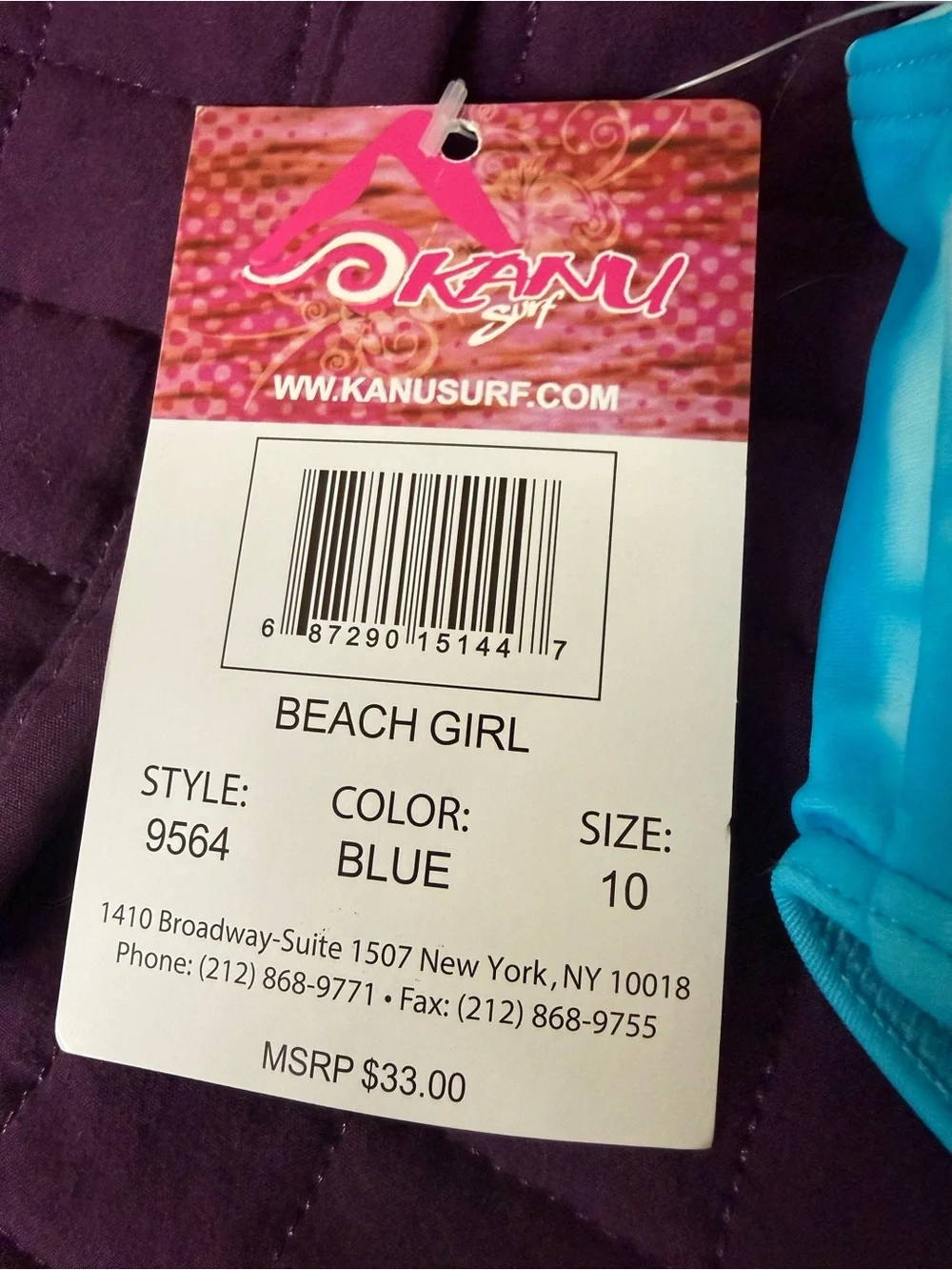 Kanu Surf Girls Blue Tie-Dye One-Piece Swimsuit by